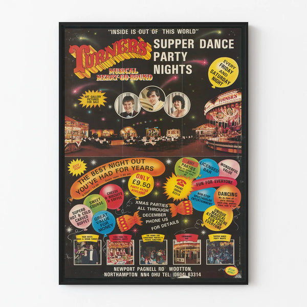 Vintage poster Turners Supper Dance Party Nights