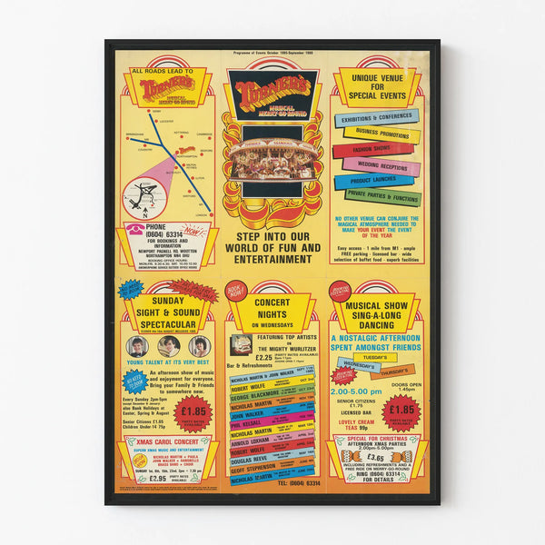 Vintage Turner’s Musical Merry-Go-Round Poster - Event Program 1985-1986