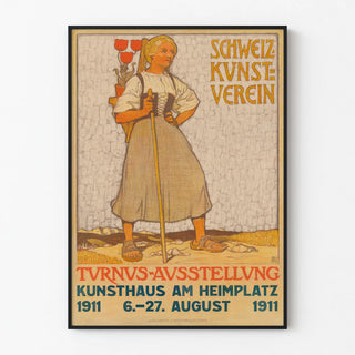 Vintage Swiss Artistic Exhibition Poster 1911