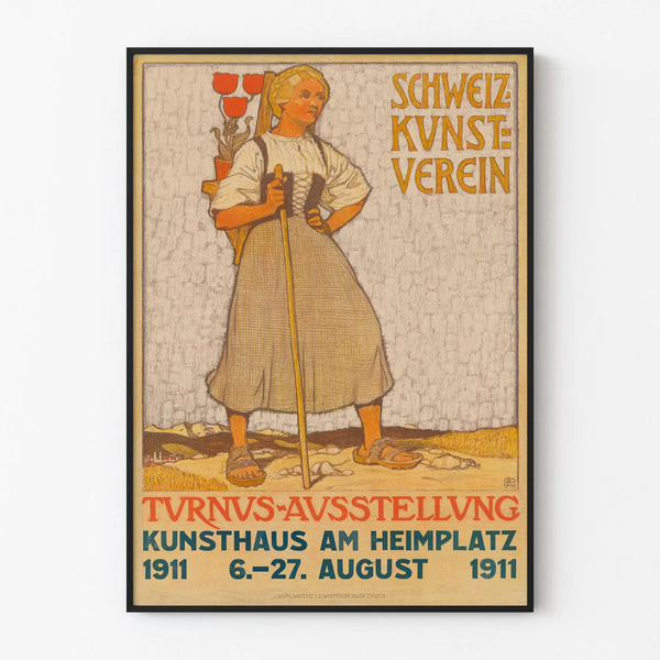 Vintage Swiss Artistic Exhibition Poster 1911