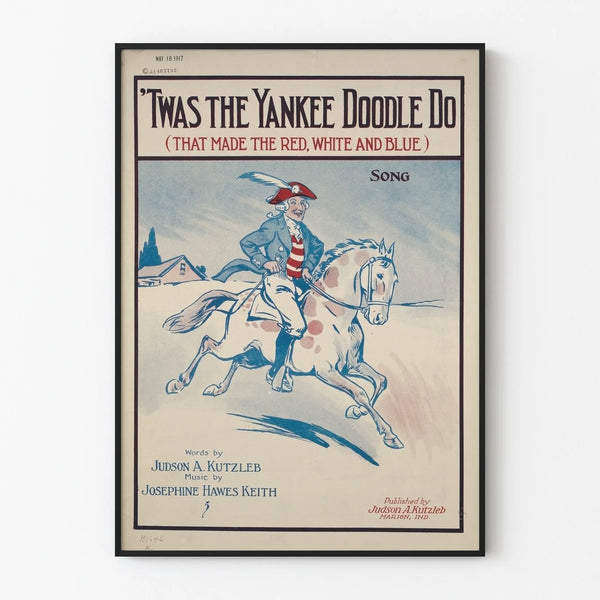 Vintage Poster 'Twas the Yankee Doodle Do' - Retro Wall Decoration
