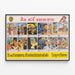 Vintage handcrafted poster of the Twelve Commandments illustrated — framed artwork on a wall