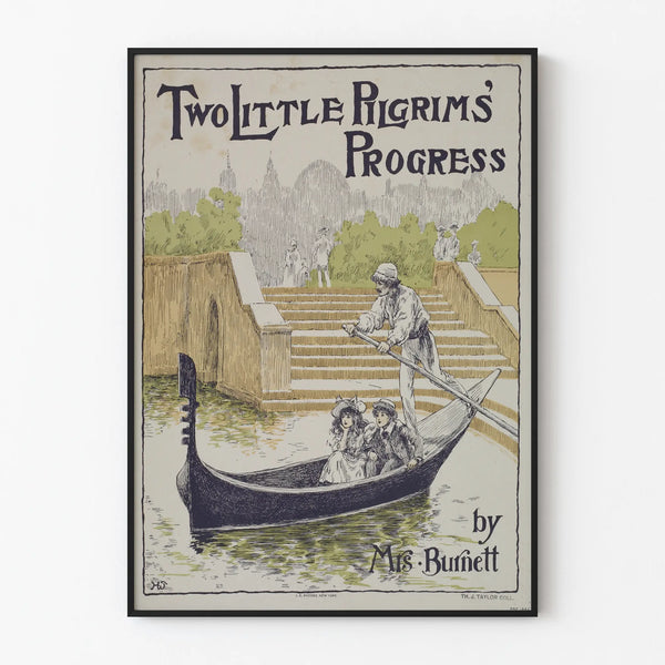 Vintage poster of Two Little Pilgrims' Progress by Mrs. Burnett