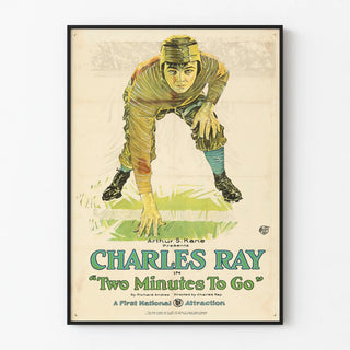 Vintage American Football Poster Two Minutes to Go