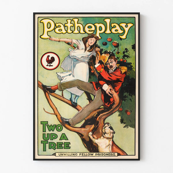 Vintage poster Two Up a Tree for wall decoration
