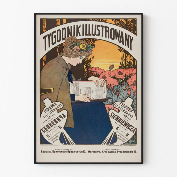 Vintage poster Tygodnik Illustrowany for wall decoration