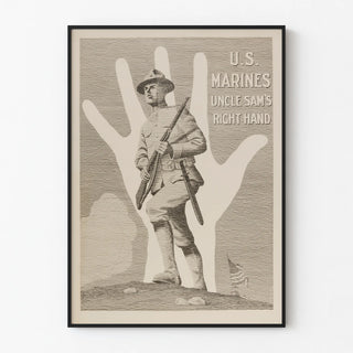 Vintage Poster U.S. Marines Uncle Sam's Right Hand