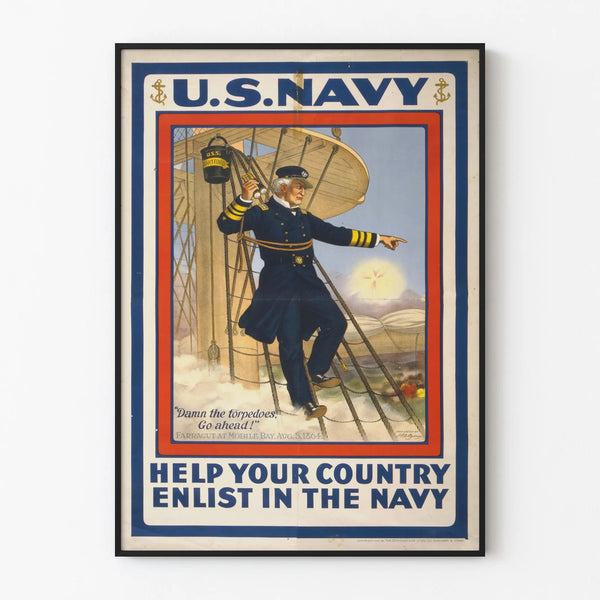 Recruitment Poster U.S. Navy - Help Your Country Enlist in the Navy