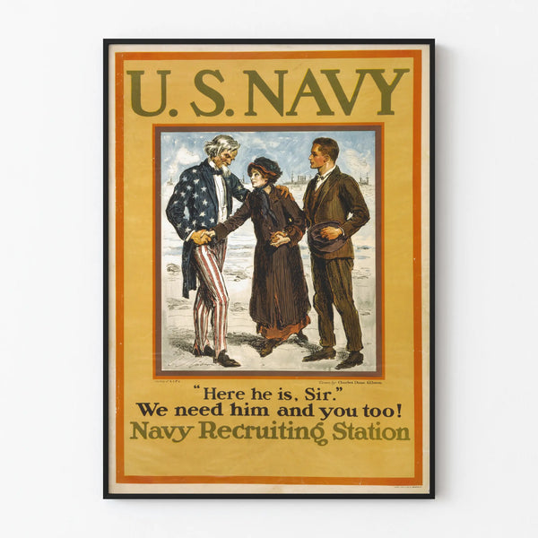 Vintage U.S. Navy recruitment poster