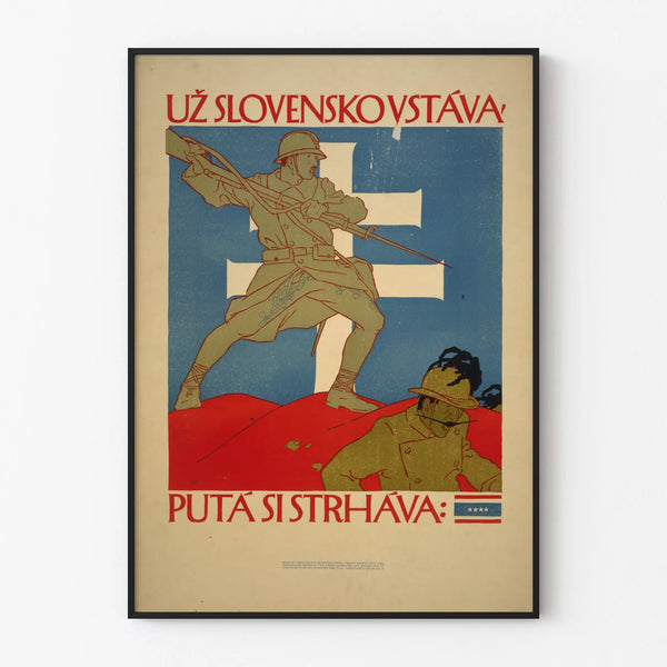 Vintage Slovak patriotic poster for wall decoration