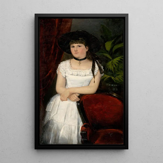 udovt Kubnyi - Portrait of a Girl in Black Hat.webp