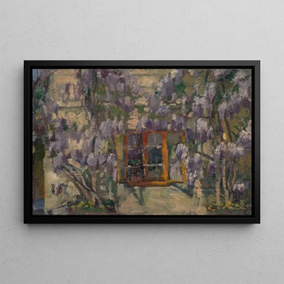 Garden motif painting - Ludovit Pitthordt — framed artwork on a wall