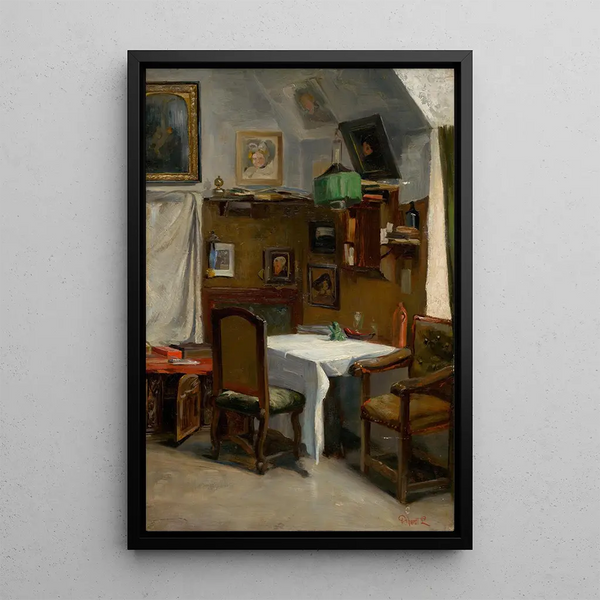 Study of a Munich Workshop - Ludovit Pitthordt — framed artwork on a wall
