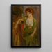 Study of a seated woman - Ludovit Pitthordt — framed artwork on a wall