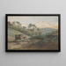 Vallée forestière avec des rondins de bois - Ludovit Ordok — framed artwork on a wall