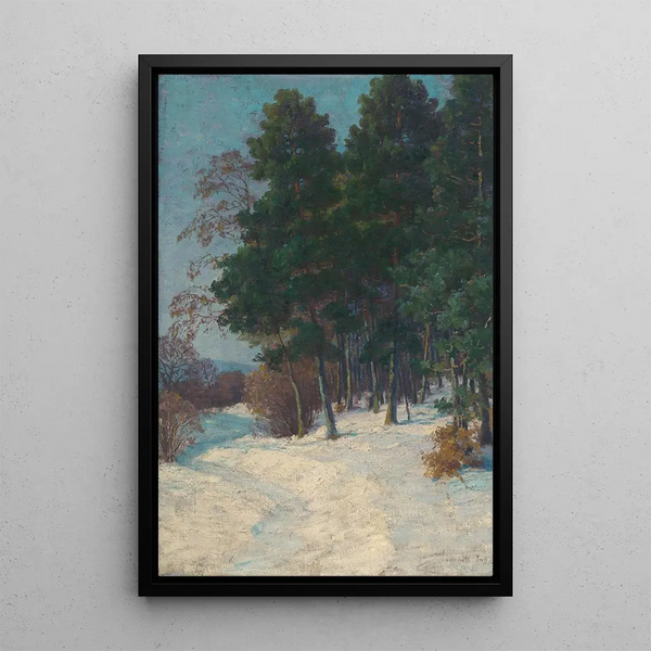 Winter Forest - Ludovit Ordok — framed artwork on a wall