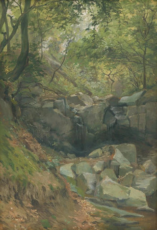Forest Stream Painting - Ludovit Ordok — artwork view