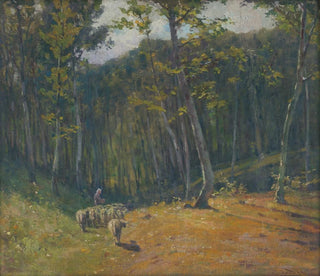 Forest with Sheep - Ludovit Ordok — artwork view