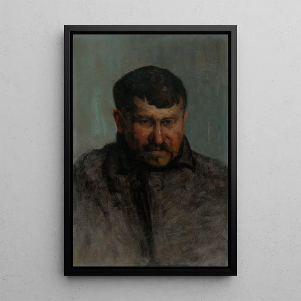 Study of a Male Head - Ludovit Ordok — framed artwork on a wall