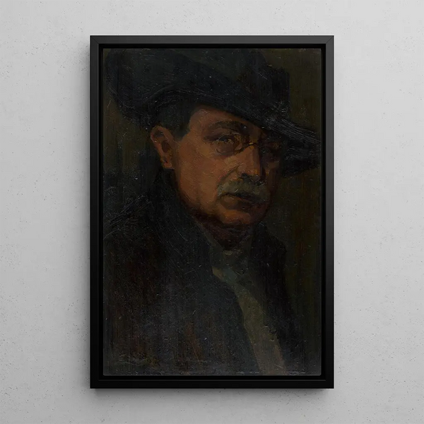 Man with Glasses - Ludovit Ordok — framed artwork on a wall