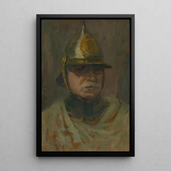 Self-portrait Painting - Ludovit Ordok — framed artwork on a wall