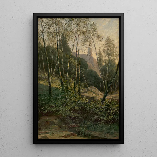Château de Slanec - Ludovit Ordok — framed artwork on a wall