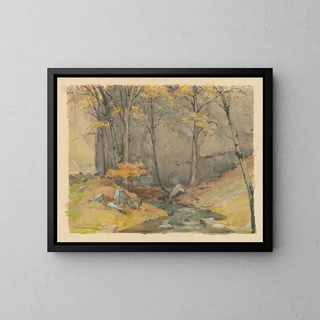 Twilight in the Zdiel Valley - Ludovit Ordok — framed artwork on a wall