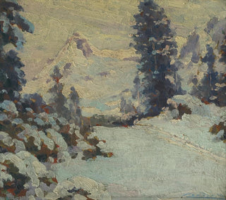 Winter Landscape Painting - Ludovit Ordok — artwork view
