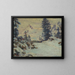 Winter Landscape Painting - Ludovit Ordok — framed artwork on a wall
