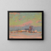 Winter Evening Painting - Ludovit Ordok — framed artwork on a wall