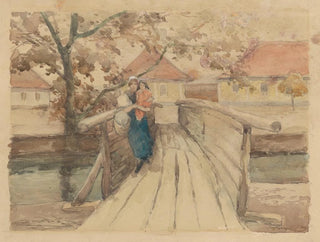 Wooden Bridge Painting - Ludovit Ordok — artwork view