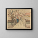 Wooden Bridge Painting - Ludovit Ordok — framed artwork on a wall