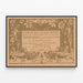Vintage poster with two grasshoppers and invitation to art exhibition — framed artwork on a wall