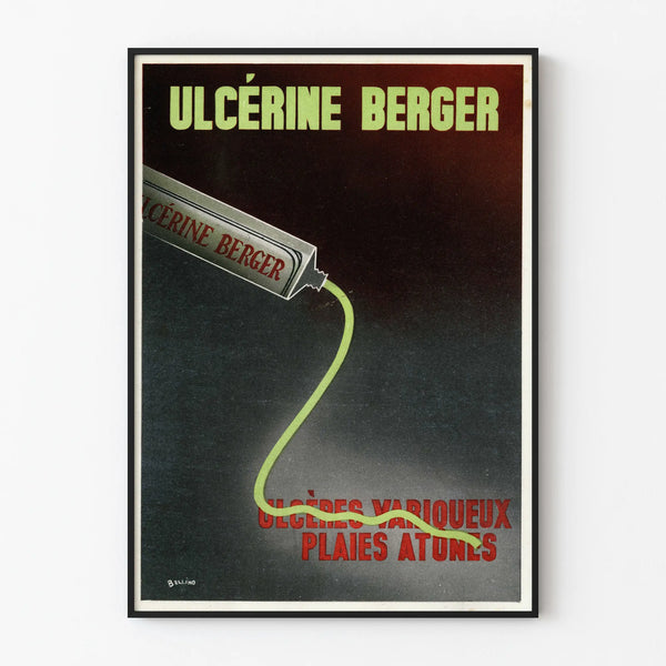 Vintage Ulcérine Berger Poster Medical Wall Decoration