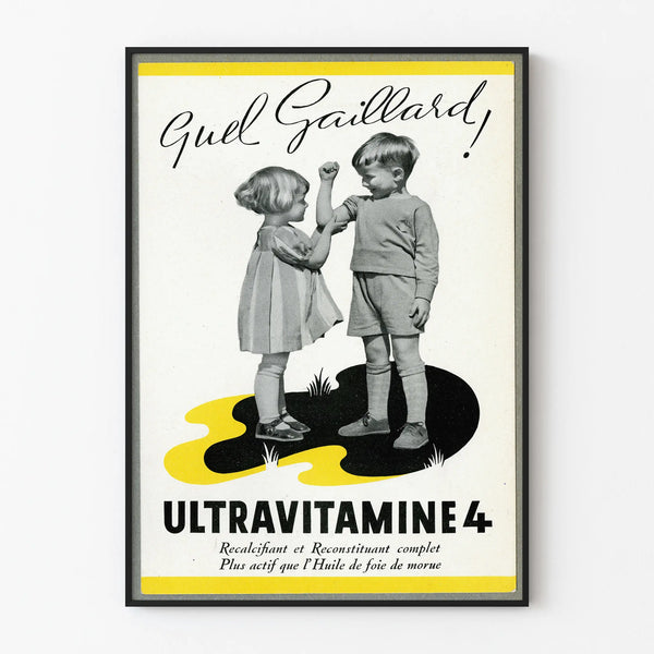 Vintage Poster Ultraviamine 4 - Retro Children's Wall Decoration