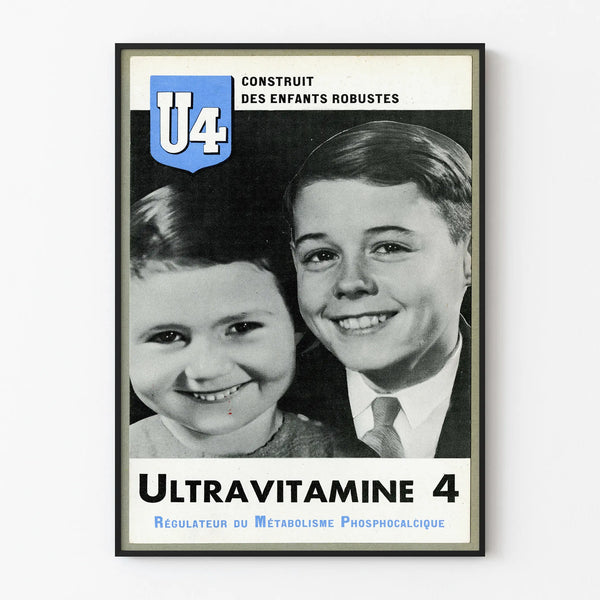 Vintage poster Ultraviamine 4 for children's wall decoration