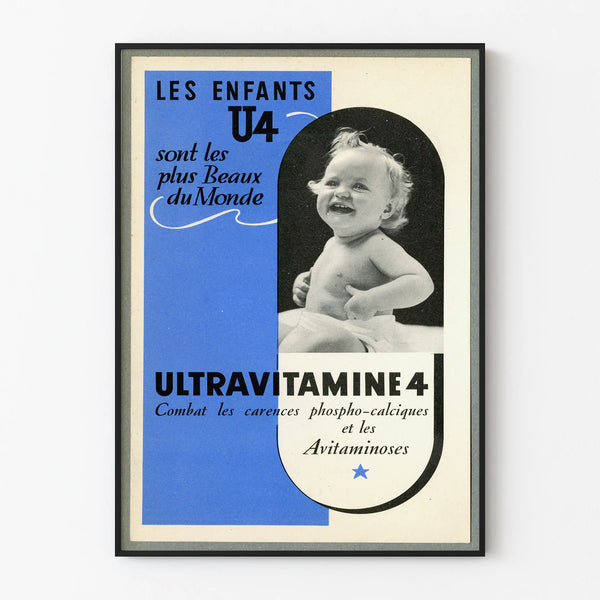 Vintage Ultravitamine 4 poster for children's wall decoration