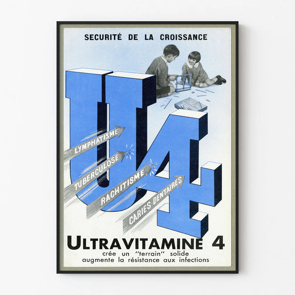 Vintage poster Ultravitamine 4 Wall decoration Health Children