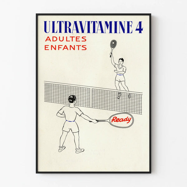 Vintage Poster Ultravitatmine 4 Tennis Adult Child