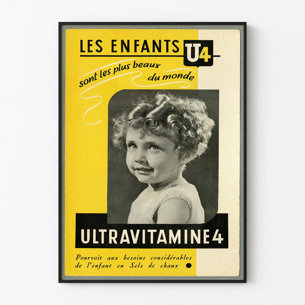 Vintage poster Ultraviamine 4 children's wall decoration