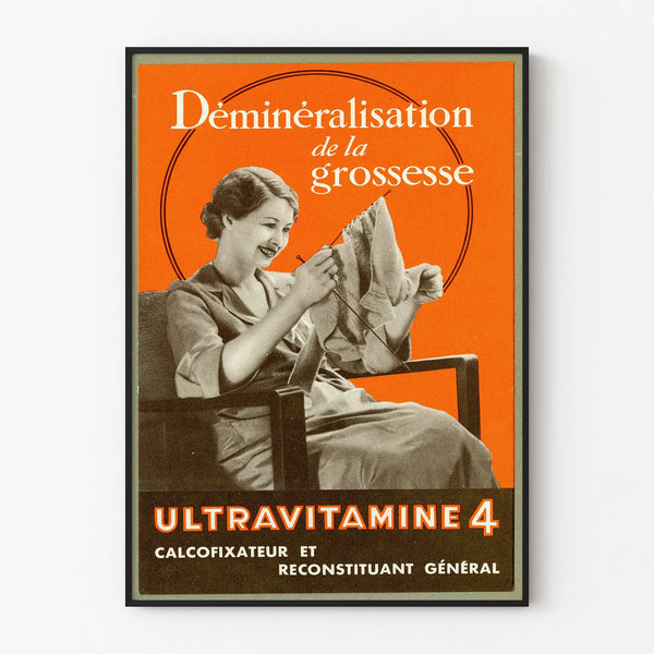 Vintage poster Ultraviamine 4 for pregnancy demineralization