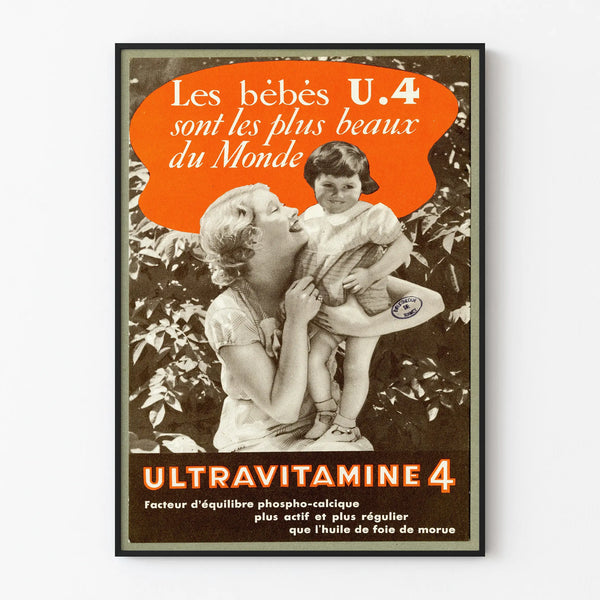Vintage Poster Ultravtamine 4 for Children's Wall Decoration