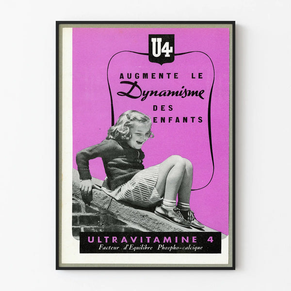 Vintage Poster Ultraviamine 4 – Retro Wall Decoration for Children's Room