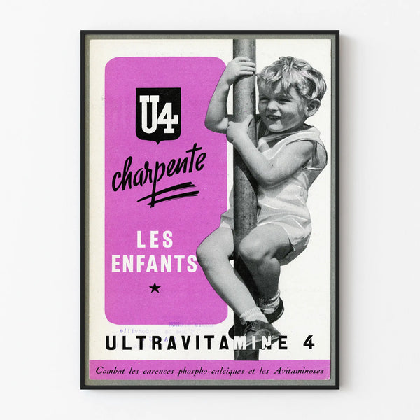 Vintage poster Ultravitaline 4 for children - retro wall decoration