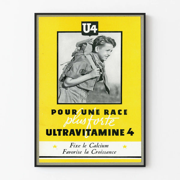 Vintage Poster Ultraviamine 4 - Retro Wall Decoration