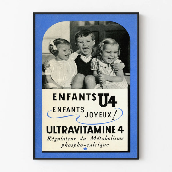 Vintage poster Ultravitamine 4 Happy Children wall decoration