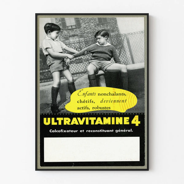 Vintage poster Ultravitatmine 4 for children's wall decoration