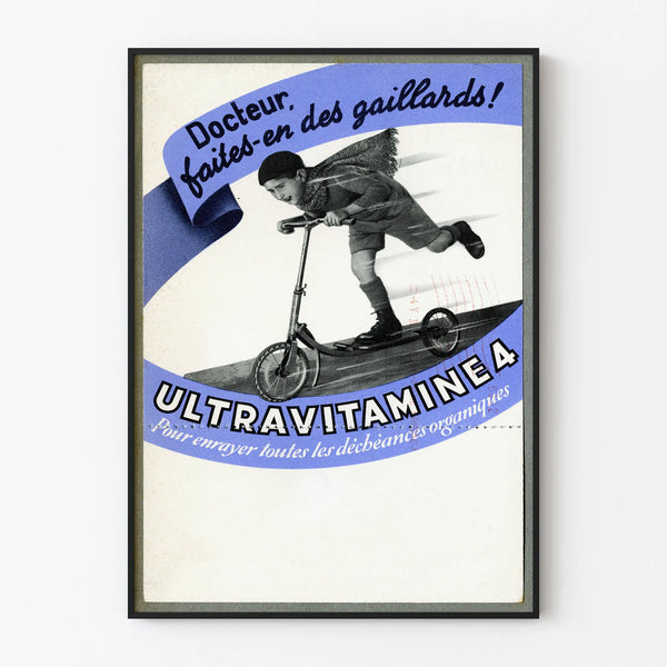 Vintage ultravitamin poster 4 children's dynamic wall decoration
