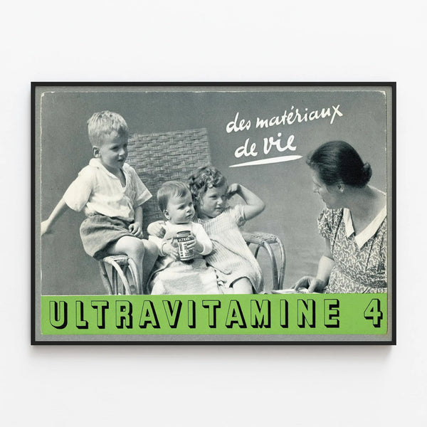 Vintage Ultravitamine 4 Poster - Retro Wall Decoration — framed artwork on a wall