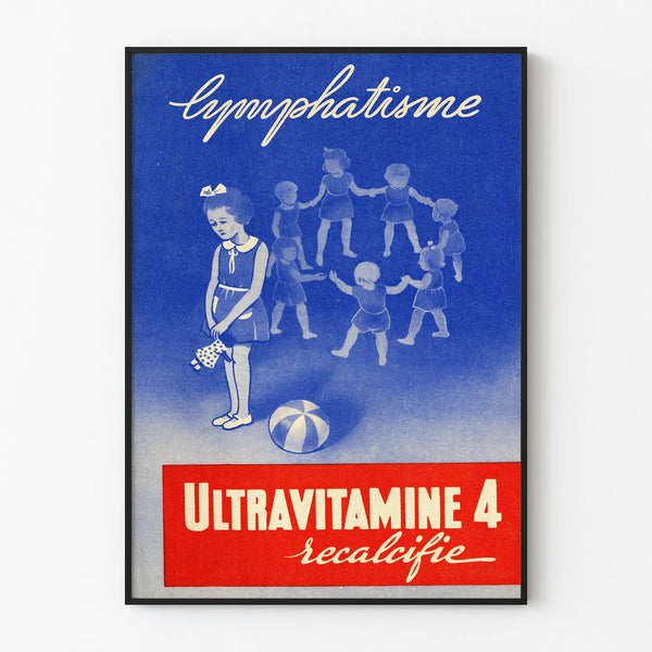 Vintage Poster Ultraviamine 4 - Children's Wall Decoration